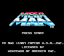 Mega Man Metal Army Title Screen